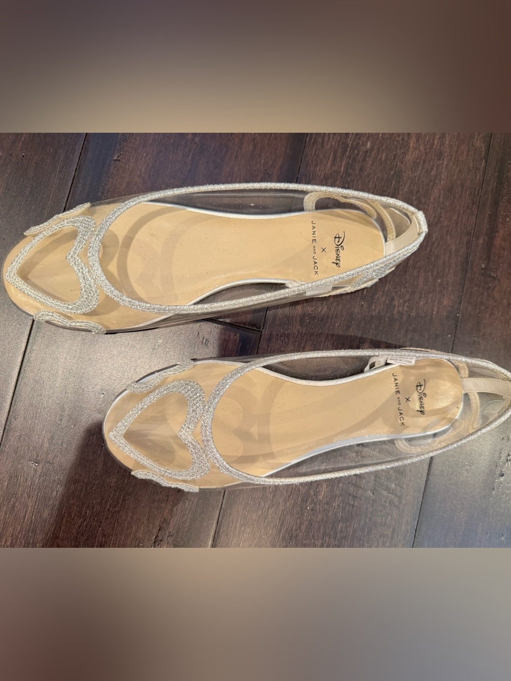 ✨ NWOT Disney x Janie and Jack Girls “Glass” Slipper Ballet Flats | Size 3K ✨